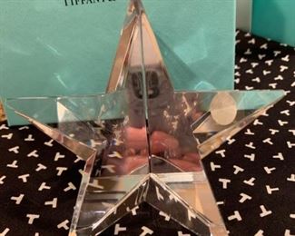 Tiffany Brand New Star Crystal Paperweight