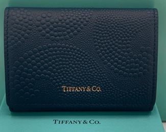Tiffany Brand New Wave Leather Folding Card Case