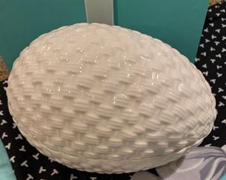 Tiffany Este Ceramiche Porcelain Egg Candy Dish