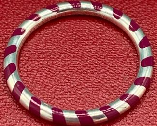 Tiffany Paloma Picasso Sterling and Red Enamel Stackable Ring