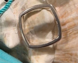 Tiffany Rare Frank Gehry Narrow Torque Square Ring