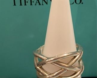 Tiffany Sterling Braid Weave Knot Celtic Ring