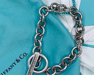 Tiffany Sterling Charm Toggle Bracelet