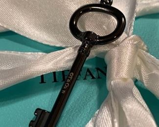 Tiffany Titanium Key Charm Pendant