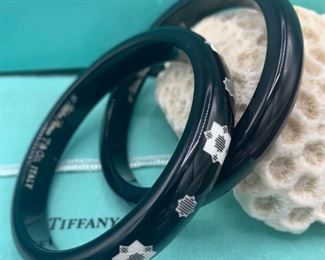 Tiffiny Palomo Picasso Black Lacquer Zellige Bangle Bracelets