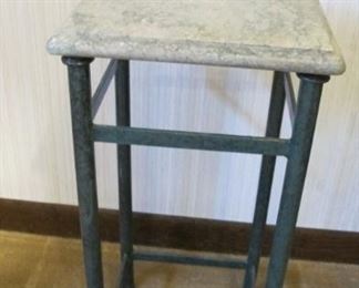 Marble Top Metal leg plant stand