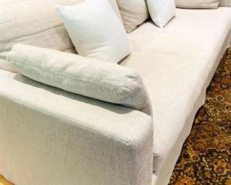 Restoration Hardware Belgian Track Arm Slipcovered Sofa