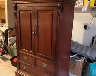 $375 ~ BASSETT ENTERTAINMENT CENTER/ BLAKET CHEST 