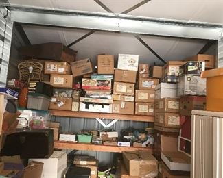 Here are ‘some’ of the many train boxes currently waiting to be unpacked and properly displayed for YOU!! We went from 6 storage units to the Masonic Temple and organized the units to,,,,