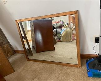 Large wall mirror with gold frame