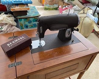 Kenmore Sewing machine in cabinet