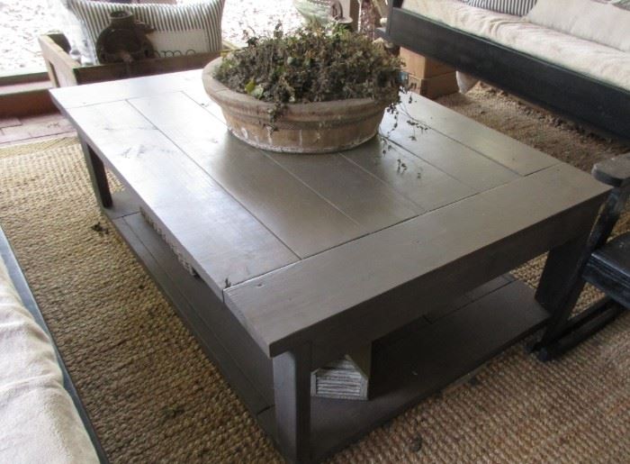 painted coffee table  56" x 44" 18" high