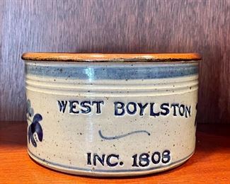 Item 12: West Boylston 1/2 Quart Crock - 7" x 3.75": $38