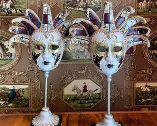 Item 6: (2) Decorative Masks - 15": $12 each