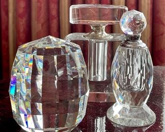 Item 136: (3) Crystal and Perfume Bottles - $24