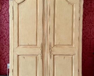 Item 173: French Country Armoire - 56.5"l x 25"w x 88"h: $450