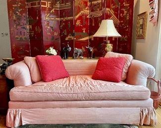 Item 38: Slip Covered Sofa (upholstery faded)- 81"l x 29"w x 29"h: $395