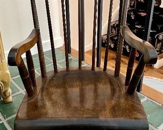 Item 107: Nichols & Stone Child's Rocking Chair - 15"l x 14"w x 27"h: $65