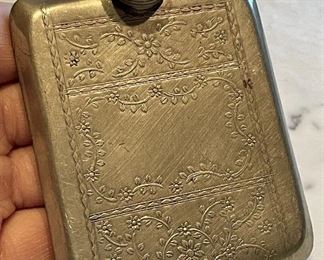 Item 125: Pewter Flask - 2.75" x 3.25": $24