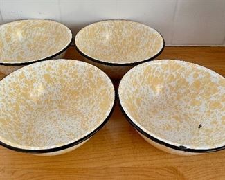 Item 88: Four Splatterware Bowls -8.5": $32/set of 4