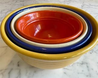Item 274: Vintage Bauer Nesting Bowls: $125 Yellow - 8.5" x 4.5"