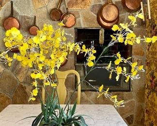 Item 78: Faux Yellow Orchid - 24": $28