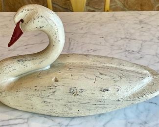 Item 75: Swan Decoy - 16" x 10": $28