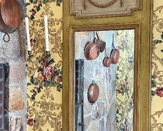 Item 76: Design Center Decorative Mirror with Ribbon Swag on Top- 27" x 51.5": $350