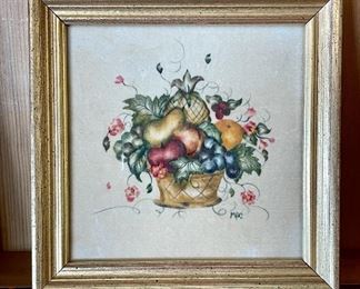 Item 71: Signed Theorem Painting - 7.25" x 7": $14