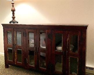 Item 57: "Antiqued" Distressed Chest - 71"l x 15.5"w x 41.5"h: $350