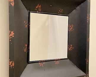 Item 223: Painted Tin Mirror - 16" x 16": $15