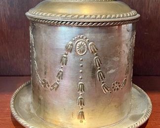 Item 225: Silver Covered Container - 8": $14