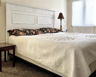 Item 55: White Panel King Bed: $445