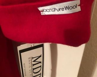 Vintage Mario De Pinto wool coat with original tags