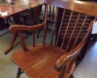 closeup of dining chairs