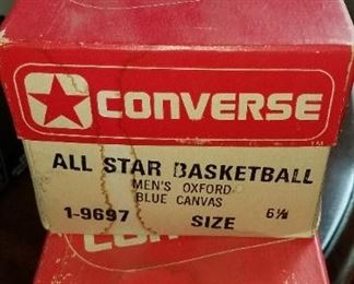 Much antiques and collectibles. 1970's Converse boxes