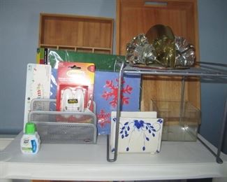 office items and bookends