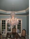 Crystal Chandelier
Dining Room Table and Chairs