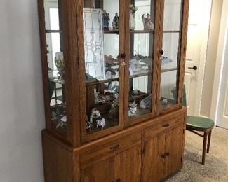 One of two large China cabinets