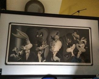 Warner Bros Looney Tunes Protrait Series Group Sitting, signed by artist with certificate of authenticity