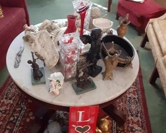 marble top round table