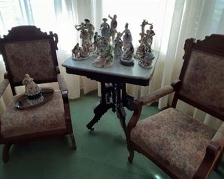 marble top table and chairs