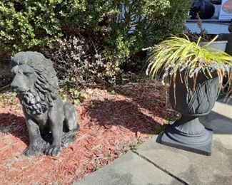 concrete lion