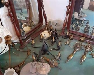 mirrors and fixtures