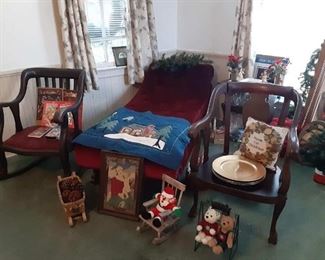 antique chairs and chaise