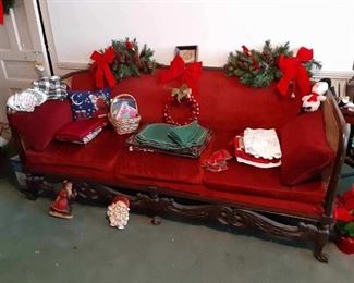 red sofa