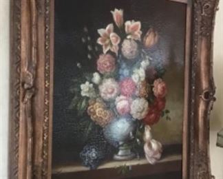 Large Dutch Still Life Painting, Reproduction 