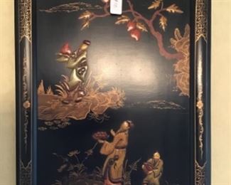 Chinese Lacquer Panel and other Pieces from China and Japan