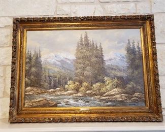 IMPORTANT Large Oil Painting by famous Texas artist W.B. (Dub) Franklin