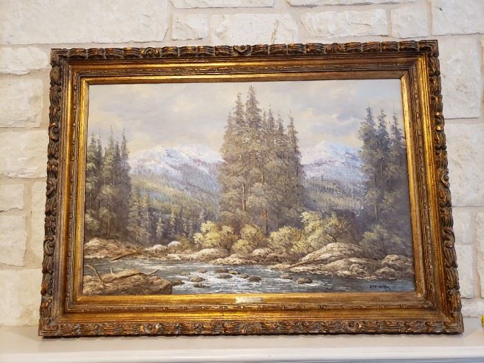 IMPORTANT Large Oil Painting by famous Texas artist W.B. (Dub) Franklin